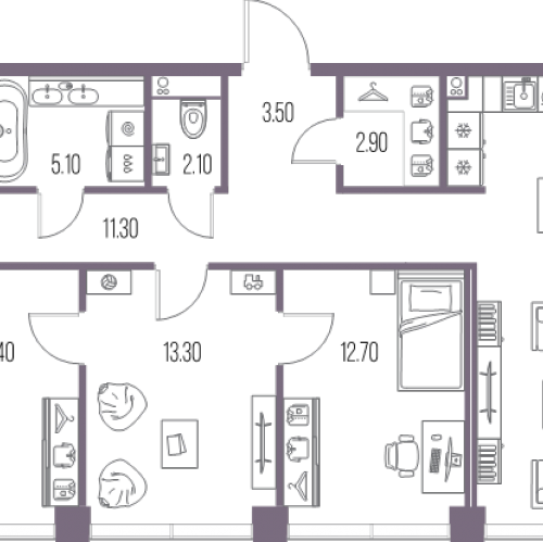 4-комн квартира Москва г., Ленинградское ш.,  к. 7.2