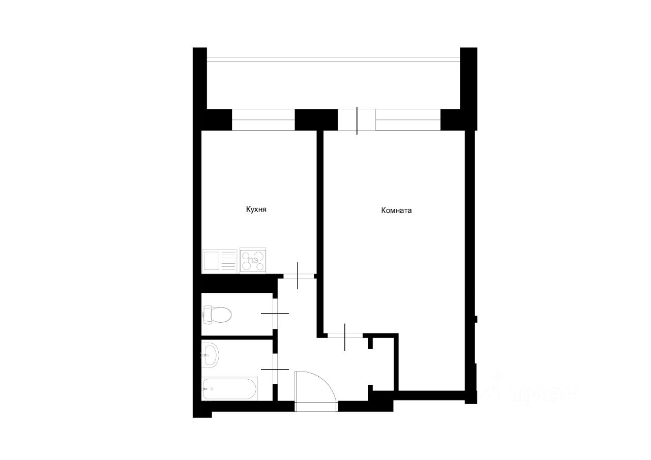 Аренда 1-комн квартиры на вторичном рынке улица Академика Комарова, 3