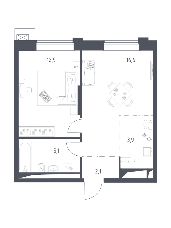 Продажа 1-комн квартиры в новостройке Москва г., Верейская ул.,  к. 3.1