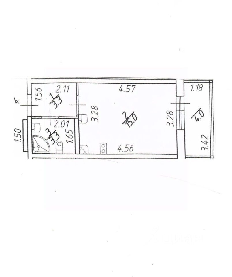 Продажа студии улица Плесецкая, 10