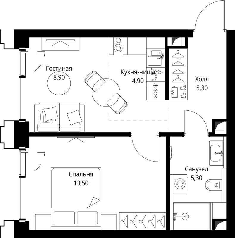 Продажа 1-комн квартиры в новостройке Москва г., Верейская ул.,  к. SET.1.3
