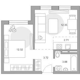 Продажа 1-комн квартиры в новостройке Красногорск г., Полковник Глазунова ул.,  к. 12/2