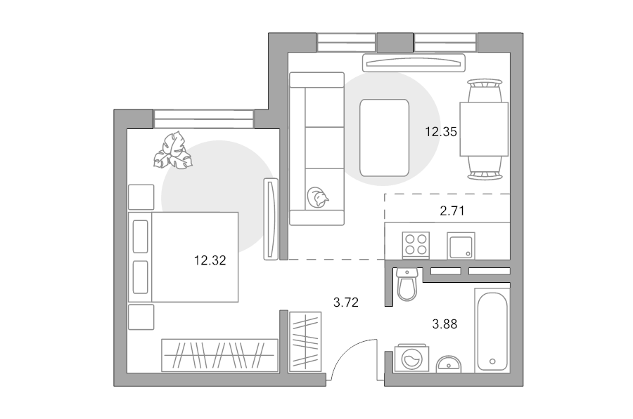 Продажа 1-комн квартиры в новостройке Красногорск г., Полковник Глазунова ул.,  к. 12/2