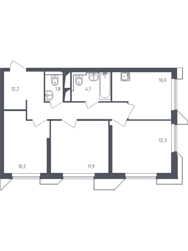 Продажа 3-комн квартиры в новостройке Раздоры д., Мякининское ш.,  к. 21