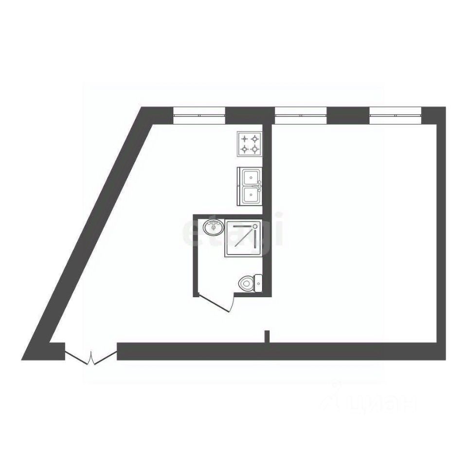 Продажа 1-комн квартиры на вторичном рынке улица Куйбышева, 36