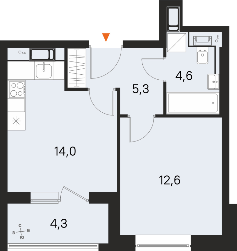 Продажа 1-комн квартиры в новостройке Московское ш,  к. 2