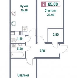 Продажа 2-комн квартиры на вторичном рынке Муринское городское поселение, , Мурино, Ручьевский пр-кт,  д. 1/24