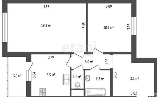 Продажа 2-комн квартиры на вторичном рынке ул Львовская,  д. 19,  к. 2