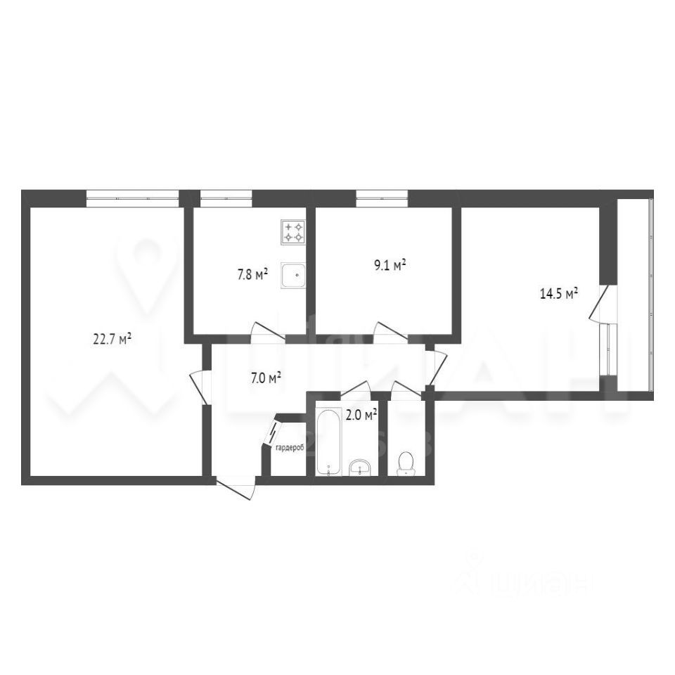 Продажа 3-комн квартиры на вторичном рынке Котельники, Новая улица, 13