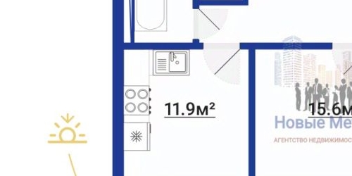 2-комн квартира Большая Разночинная улица, 11