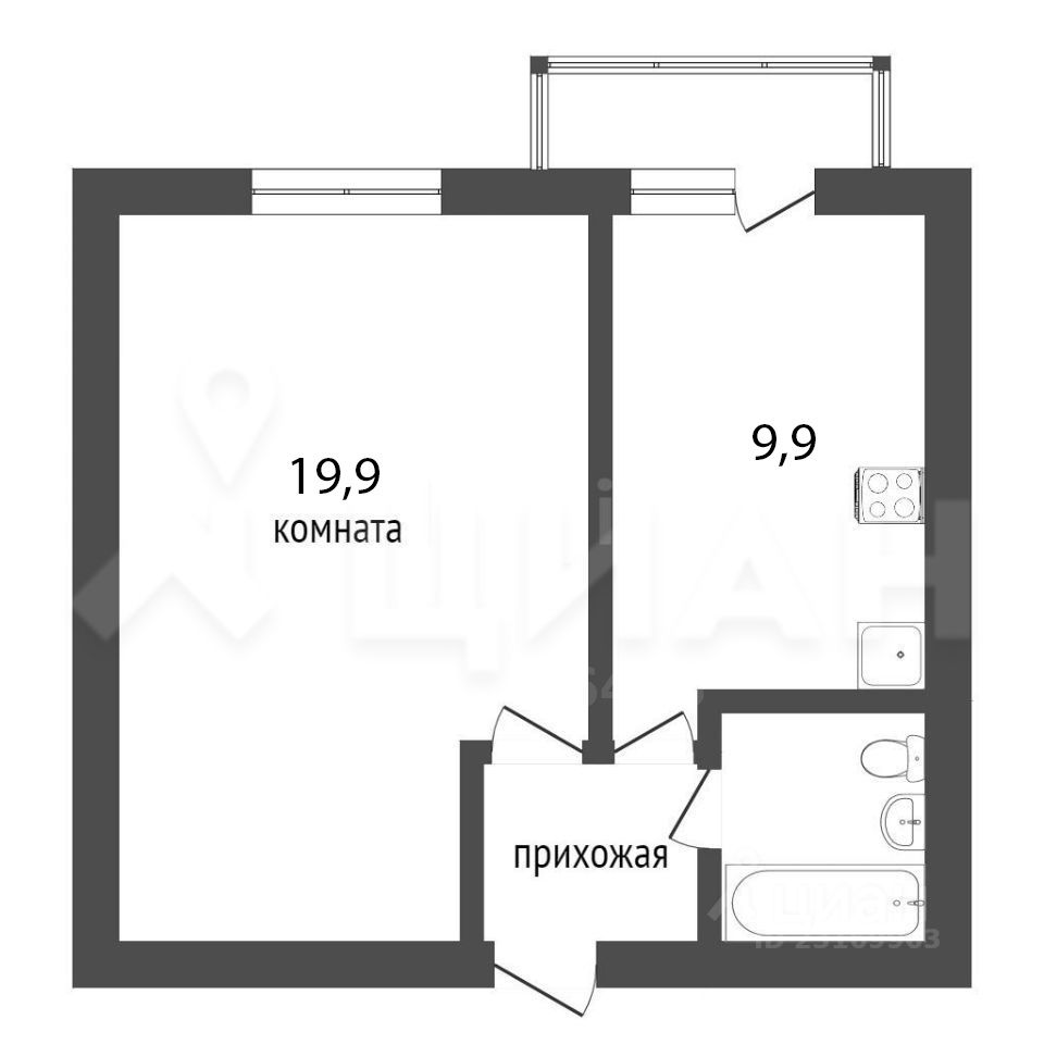 Аренда 1-комн квартиры на вторичном рынке Уральская ул,  д. 13