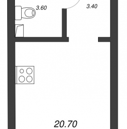 Продажа студии Санкт-Петербург г., Пискаревский пр-кт,  к. 16