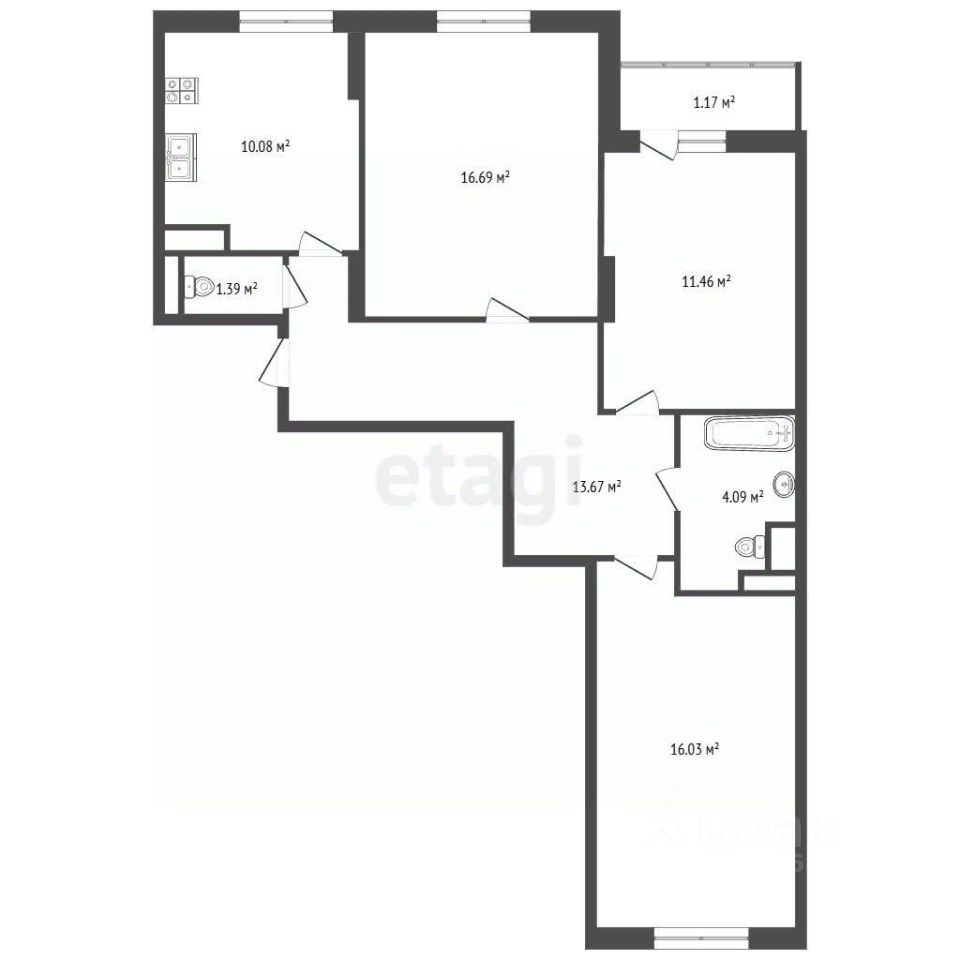 Продажа 3-комн квартиры на вторичном рынке шоссе Остафьевское, 14к4