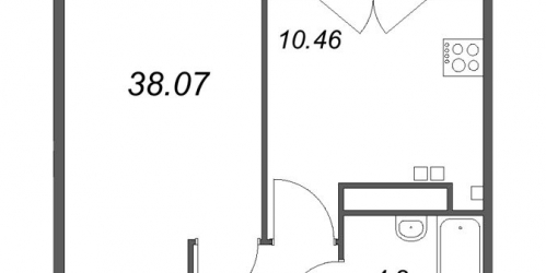 1-комн квартира Зеленогорск г., Кривоносовская ул.,  к. Б4