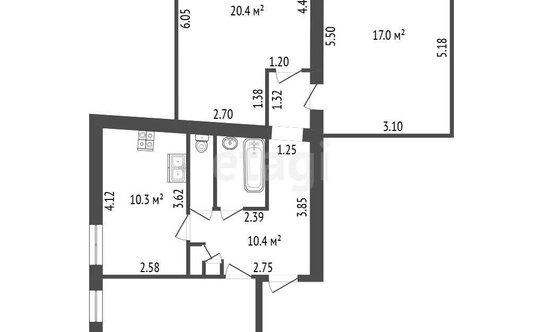Продажа 3-комн квартиры на вторичном рынке ул Бронницкая,  д. 2/70
