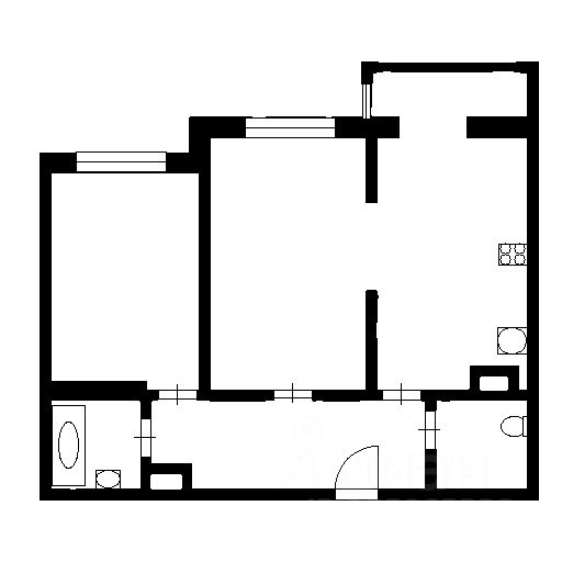 Аренда 2-комн квартиры на вторичном рынке Киевская улица, 6к2