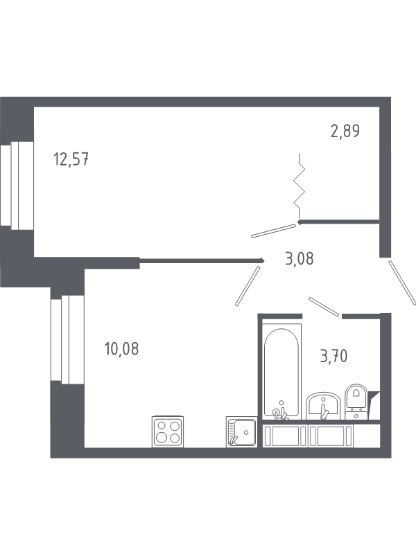Продажа 1-комн квартиры в новостройке Колпино г., Загородная ул.,  к. 38