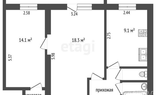 Продажа 2-комн квартиры на вторичном рынке ул Новороссийская,  д. 18/37