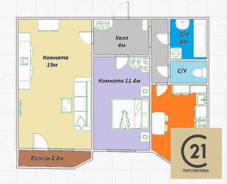 Продажа 2-комн квартиры на вторичном рынке Люберцы, проспект Победы,  д. 18