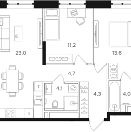 Продажа 2-комн квартиры в новостройке Москва г., Ленинградское ш.,  к. 8.2