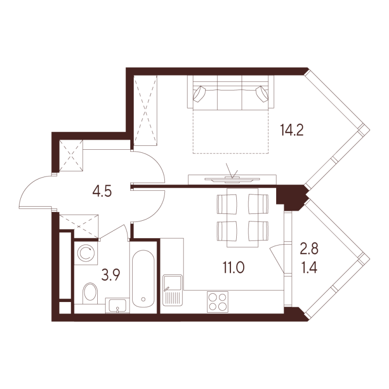 Продажа 1-комн квартиры в новостройке Москва г., Куусинена ул.,  к. C