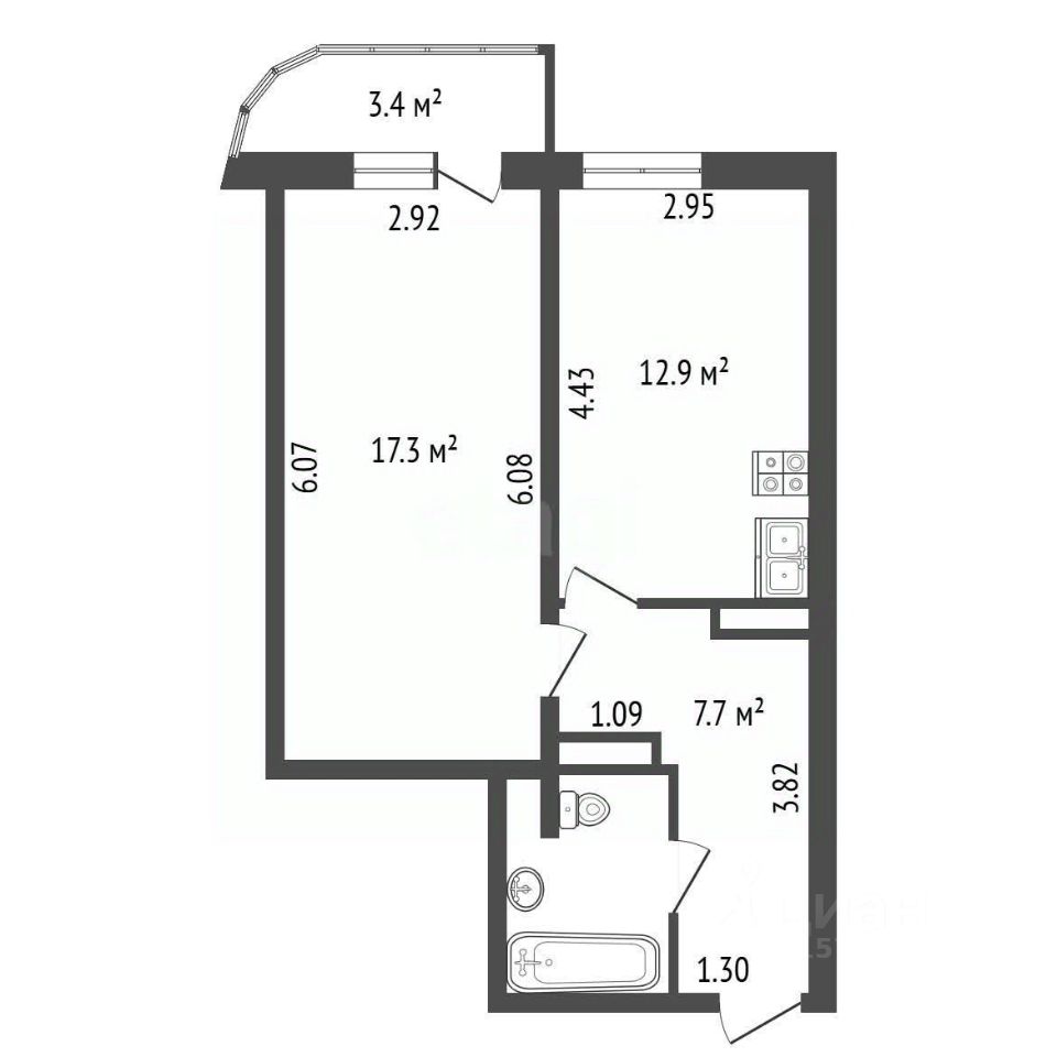 Продажа 1-комн квартиры на вторичном рынке Варшавская улица, 23к2