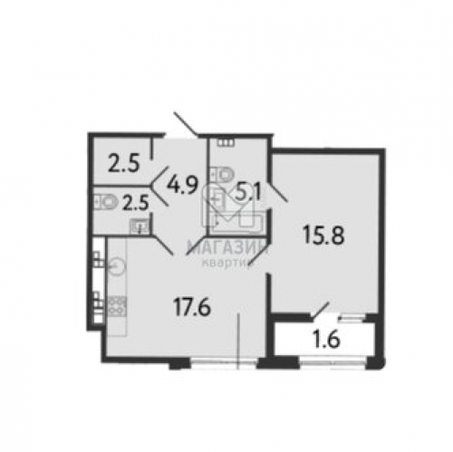 1-комн квартира ул Миргородская,  д. 1