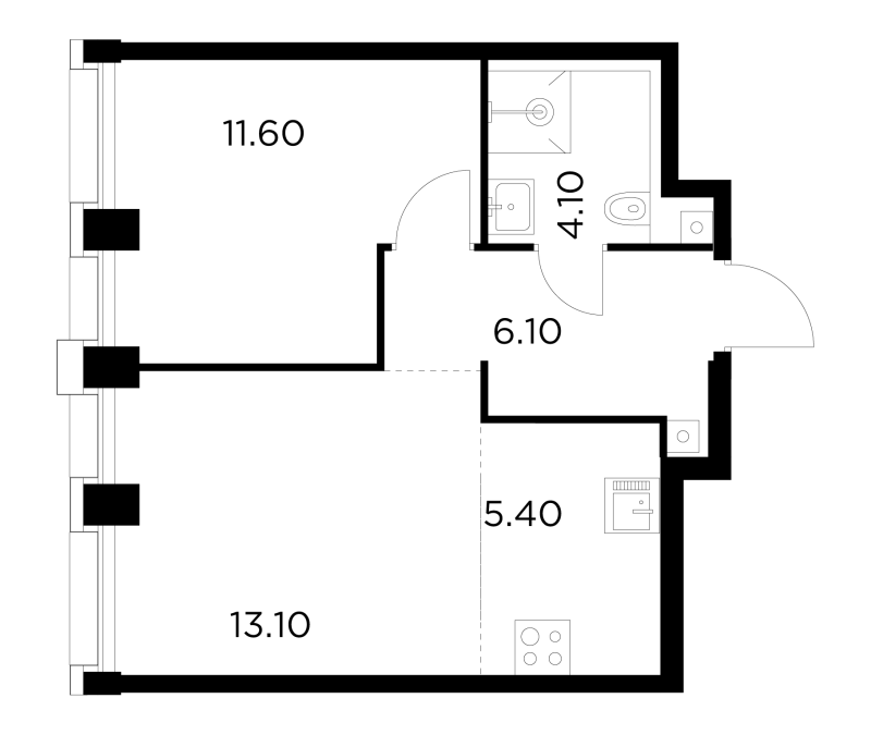 Продажа 1-комн квартиры в новостройке Москва г., Адмирала Макарова ул.,  к. 1