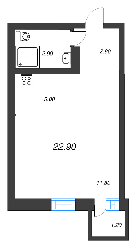 Продажа студии Новое Девяткино д., Энергетиков ул.,  к. 1