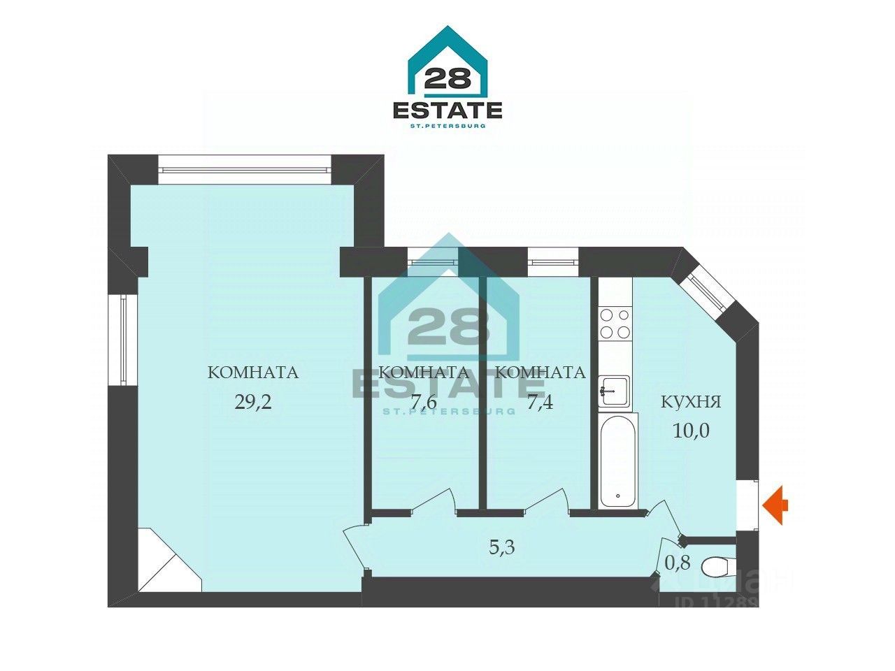 Продажа 3-комн квартиры на вторичном рынке 13-я Красноармейская улица, 22