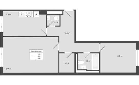 Продажа 2-комн квартиры на вторичном рынке ул Лесная,  д. 27А