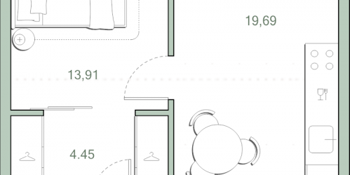 1-комн квартира Москва г., Ивана Франко ул.,  к. 5