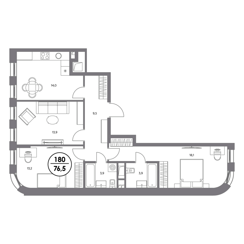Продажа 3-комн квартиры в новостройке Москва г., Шоссейная ул.,  к. 1.4