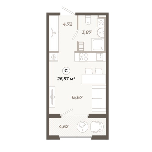 Студия Санкт-Петербург г., Коли Томчака ул.,  к. 1