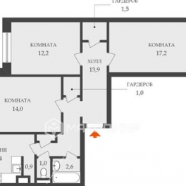 Продажа 3-комн квартиры на вторичном рынке ул Долгоозёрная,  д. 11