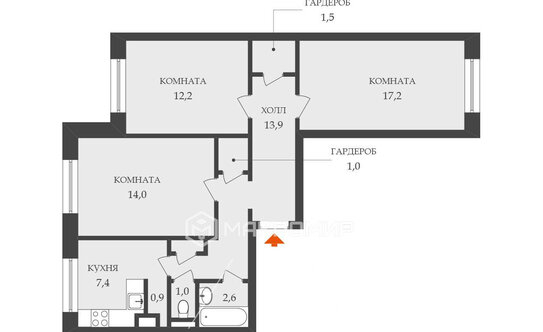 Продажа 3-комн квартиры на вторичном рынке ул Долгоозёрная,  д. 11