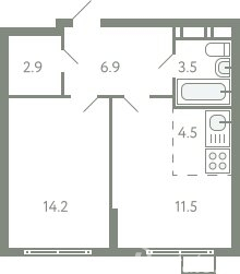 Продажа 2-комн квартиры на вторичном рынке Молоково с, Ново-Молоковский б-р,  д. 1