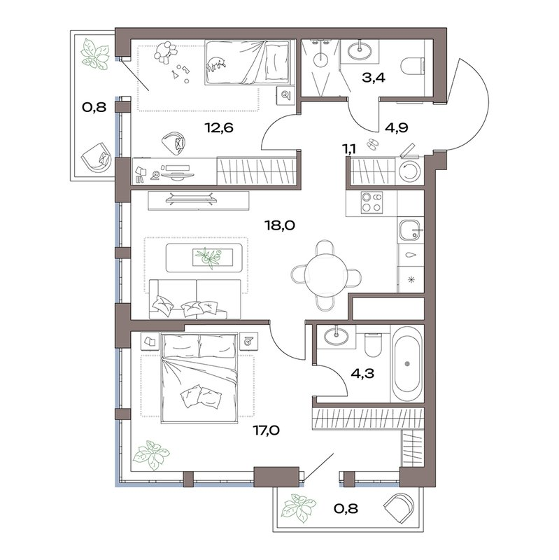 Продажа 2-комн квартиры в новостройке Москва г., Дубнинская ул.,  к. 12