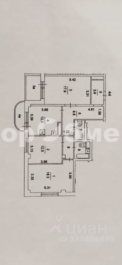 Аренда 2-комн квартиры на вторичном рынке Веерная улица, 4К1