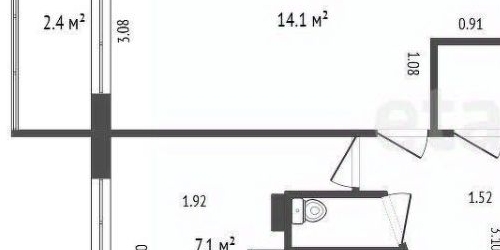 2-комн квартира Альпийский переулок, 31