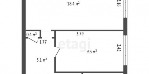 2-комн квартира Новосибирская улица,  д. 21