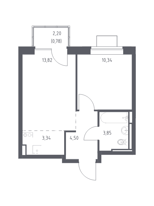 Продажа 1-комн квартиры в новостройке Богданиха д., Красная Слобода ул.,  к. 10.2