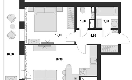 Продажа 1-комн квартиры на вторичном рынке Советский пр-кт,  д. 34,  к. 2