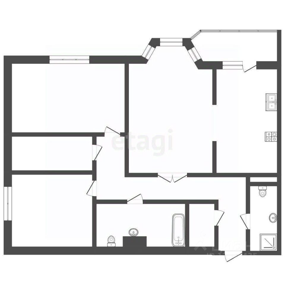 Продажа 3-комн квартиры на вторичном рынке улица Пудовкина, 7В