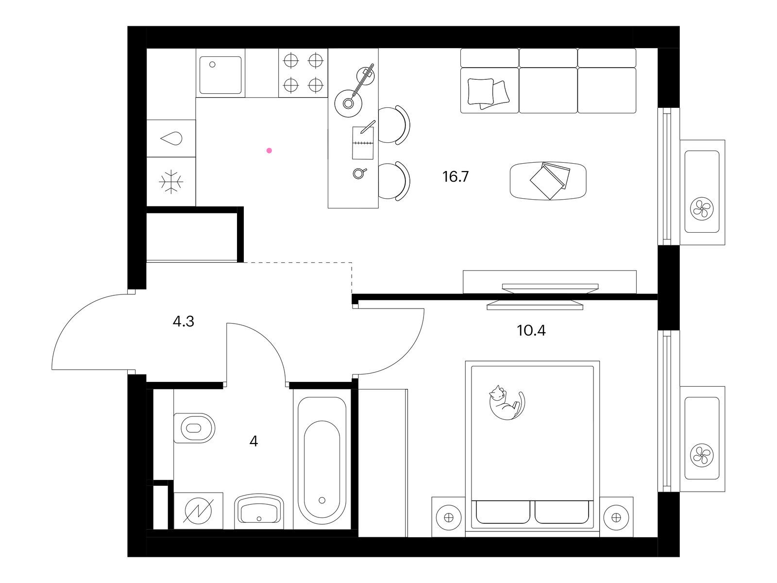 Продажа 1-комн квартиры в новостройке Котельники, Белая Дача парк, корп. 16.1