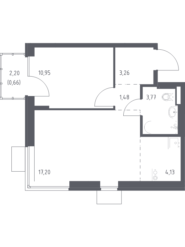 Продажа 1-комн квартиры в новостройке Алхимово д., Полевая ул.,  к. 3