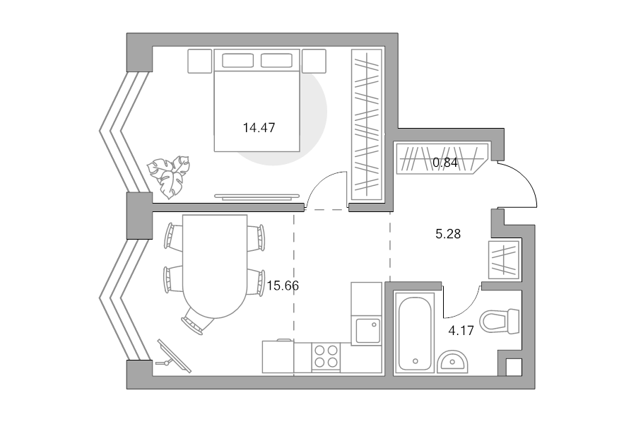 Продажа 1-комн квартиры в новостройке Москва г., Народного Ополчения ул.,  к. 1