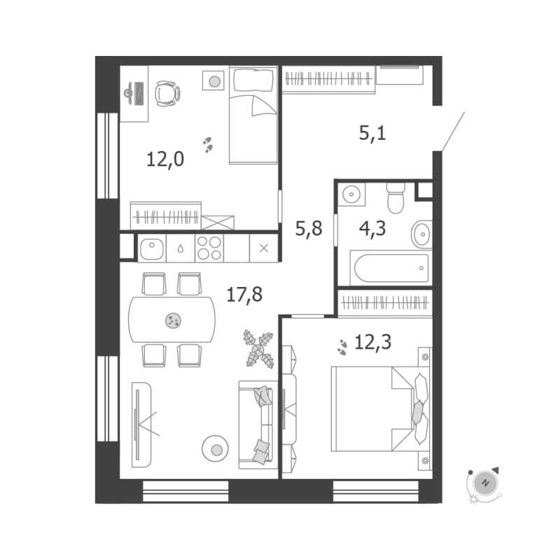 Продажа 2-комн квартиры в новостройке Москва г., Автозаводская ул.,  к. 3.7