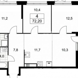 Продажа 3-комн квартиры на вторичном рынке Эдварда Грига ул,  д. 7