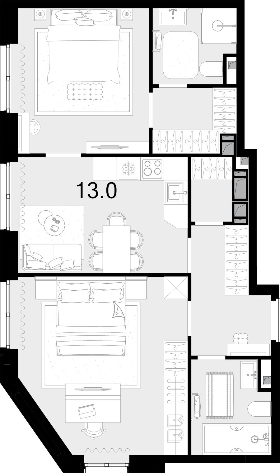 Продажа 2-комн квартиры в новостройке Коммунарка п., Бачуринская ул.,  к. 3